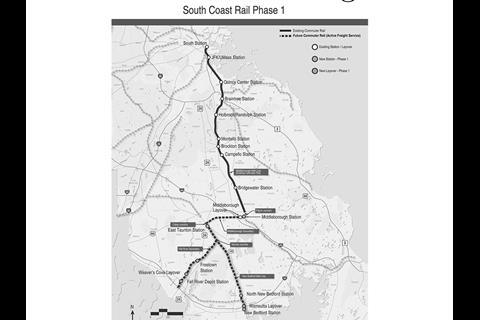 The $1·047bn project will extend Boston’s Middleborough Line commuter rail services to Taunton, New Bedford and Fall River.